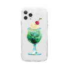 & colorsのメロンソーダ Soft Clear Smartphone Case