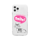 mi gatosのすまいるにゃんこ Soft Clear Smartphone Case