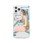 青い甘夏店の青い夏 Soft Clear Smartphone Case