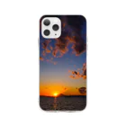 うゆ。の富士山と夕日 Soft Clear Smartphone Case