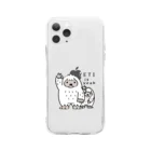 イラスト MONYAAT のイエティのイエ～イ　A Soft Clear Smartphone Case