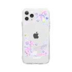 moonsodaの♡sticker deco case-pink♡ ソフトクリアスマホケース