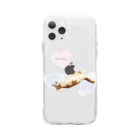 猫カフェにあにゃあグッズショップのひとり猫カフェにあにゃあみたらしちゃん Soft Clear Smartphone Case