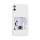 こだまのペンギン（ペア） Soft Clear Smartphone Case