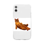 Elegant CatのElegant Cat ③ Soft Clear Smartphone Case