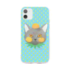 てづきゃっとのみかんほっぺねこ Soft Clear Smartphone Case