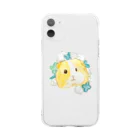 mugiの花とクローバーとモルモット Soft Clear Smartphone Case