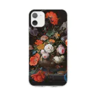 TOKYO UPROAR WORKSHOPのStill life with flowers and a watch Soft Clear Smartphone Case