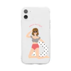 フカツ マリエのおしゃサングラス女子 Soft Clear Smartphone Case