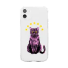 nemunoki paper itemの黒猫のヴィヴィ Soft Clear Smartphone Case