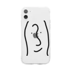 Eggplant Kingののっぺり1 【黒】 Soft Clear Smartphone Case