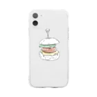 milkのhamburger ソフトクリアスマホケース