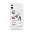 Johnny Houseの鼻ぺちゃ犬の見分け方 Soft Clear Smartphone Case