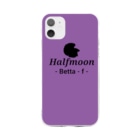 ☆ららくらら☆のHalfmoon Betta⑤Black(Mauve) Soft Clear Smartphone Case