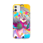 カメレオン ～Chameleon～のガスマスク　iPhoneケース ソフトクリアスマホケース