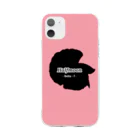 ☆ららくらら☆のHalfmoon Betta①Black(Rosepink) Soft Clear Smartphone Case