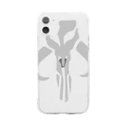 KLMI_CollectionのEmblem Front - Mando and Baby Y Back - Silver Soft Clear Smartphone Case