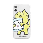 NEMARU andSHOPのトラちゃん2(Color） Soft Clear Smartphone Case