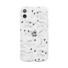 すずきいときちのブチハイエナ(黒線画)  Soft Clear Smartphone Case