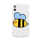 LoveAmooNのへんてこキャラクター はちさんの『びー』🐝💗 Soft Clear Smartphone Case