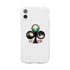 Clover_overのcloverのロゴ入りiPhone11ケース Soft Clear Smartphone Case