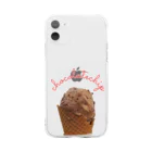 •~•のchocolate chip ice cream Soft Clear Smartphone Case