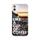 THIS IS COFFEEのLike a cup of coffee Soft Clear Smartphone Case