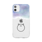 鮭おにぎりの星見留　猫 Soft Clear Smartphone Case