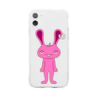 Planet Thomのピンクラビット Soft Clear Smartphone Case