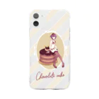 ERIMO–WORKSのSweets Lingerie phone case "Chocolate cake" ソフトクリアスマホケース