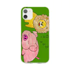 おさるさんのらいおん Soft Clear Smartphone Case