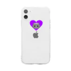 PurpleCat♡のPotiara♥パープルハート Soft Clear Smartphone Case