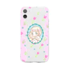 ningen(ニンゲン)のフリルチューリップのクリアスマホケース Soft Clear Smartphone Case