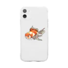 Bear Fish Companyのgold fish 金魚 桜東錦 アメリカン君 Soft Clear Smartphone Case