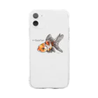 Bear Fish Companyのgold fish 金魚 五色東錦  Soft Clear Smartphone Case