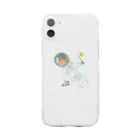 いちのせかぶとgoodsのムーンボーイ Soft Clear Smartphone Case