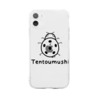 MrKShirtsのTentoumushi (てんとう虫) 黒デザイン Soft Clear Smartphone Case