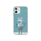 Happy Paint ShopのVoxelArt-ROBOT- Soft Clear Smartphone Case