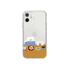 かわべしおん | イラストレーターのbreakfast _ねことくま Soft Clear Smartphone Case