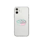 lycoのイギリスのあの魚が刺さったパイ（Green） Soft Clear Smartphone Case