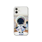 あみぐるどーるグッズSHOPのブルーベリーレアチーズケーキの猫ちゃん Soft Clear Smartphone Case