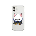 2216studioの福助フレブルちゃん。 Soft Clear Smartphone Case