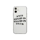 NUMBER-8のANTI COVID-19 CLUB(BLACK) ソフトクリアスマホケース