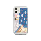 LILY OF THE VALLEYのねこの付け襟やさん Soft Clear Smartphone Case