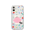 かわべしおん | イラストレーターのflower cat Soft Clear Smartphone Case