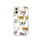 しよいねこだだこねこの猫ブロック Soft Clear Smartphone Case