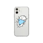 たろう(な気分)屋さんのめり…(ブルー) Soft Clear Smartphone Case