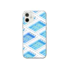 cream houseのプール柄のスマホケース Soft Clear Smartphone Case