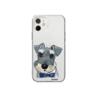 woohlaの蝶ネクタイのシュナ Soft Clear Smartphone Case