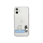 あわい屋のヨーヨー釣りするバクとにゃごやま Soft Clear Smartphone Case